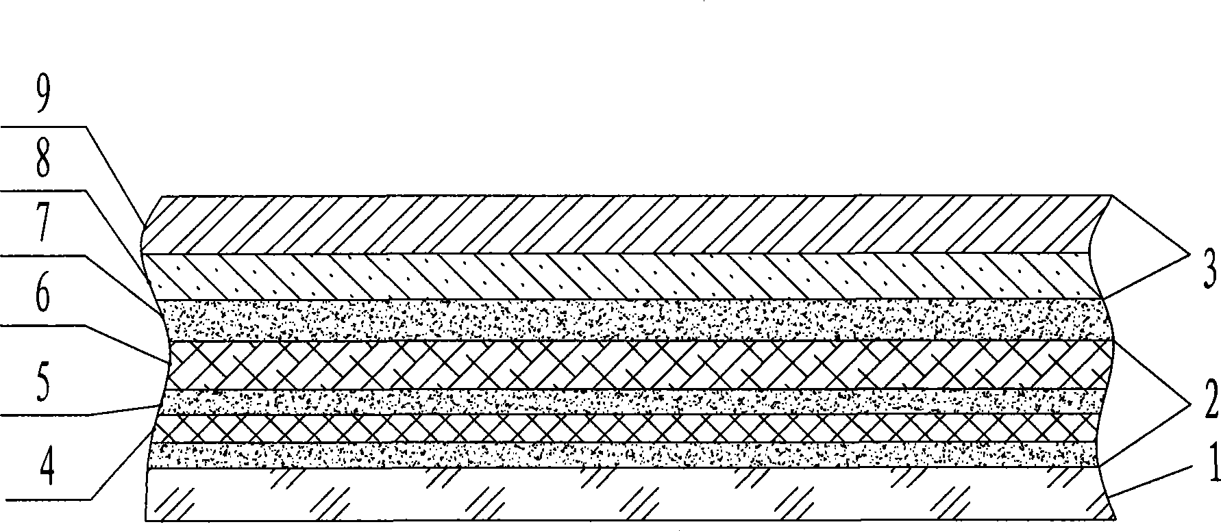 Quasi-solid dye sensitized flexible solar cell battery and its preparation method