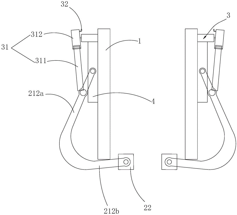 Three-dimensional seat type forklift clamp