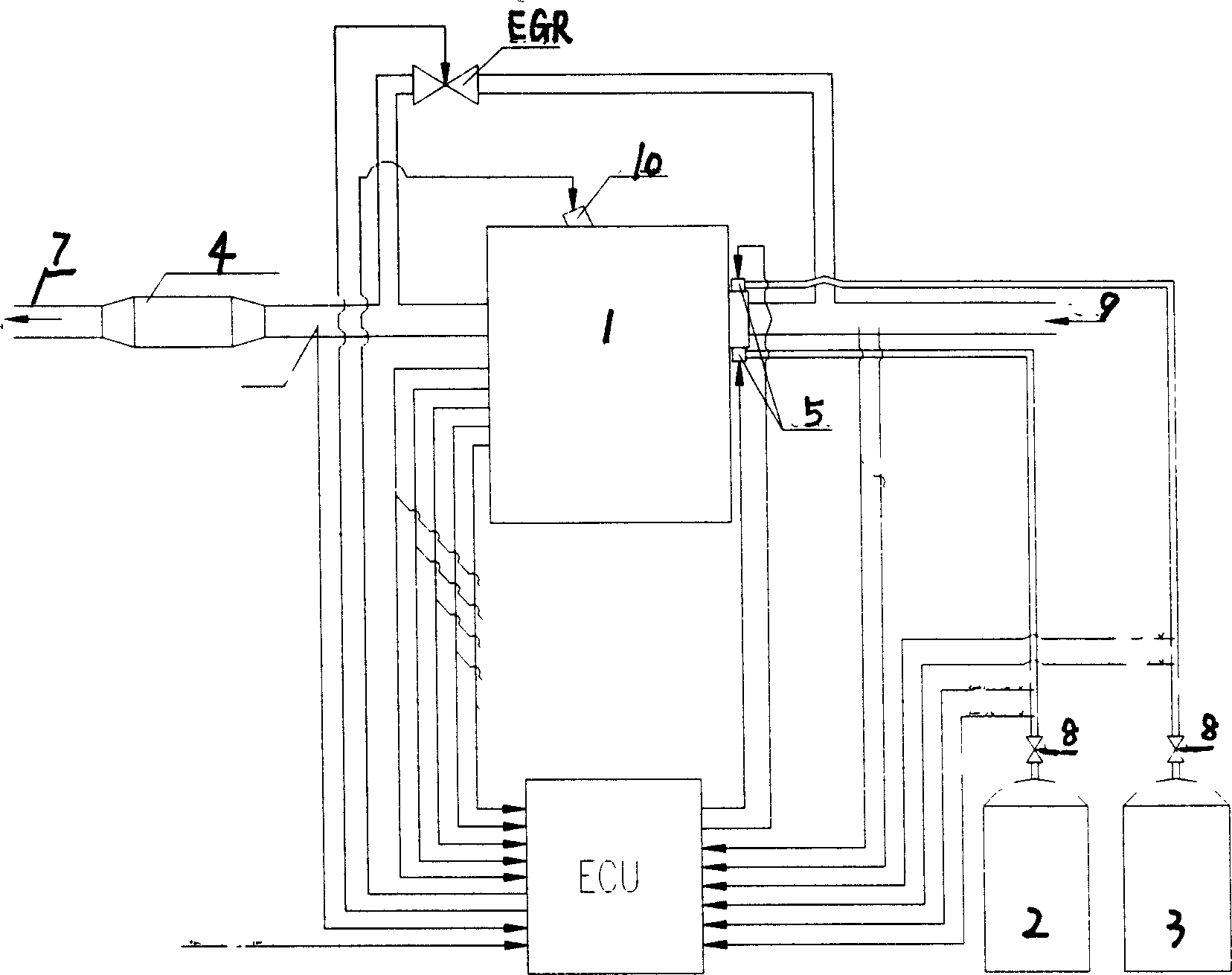 Novel concept engine with double fuel multiple combustion mode