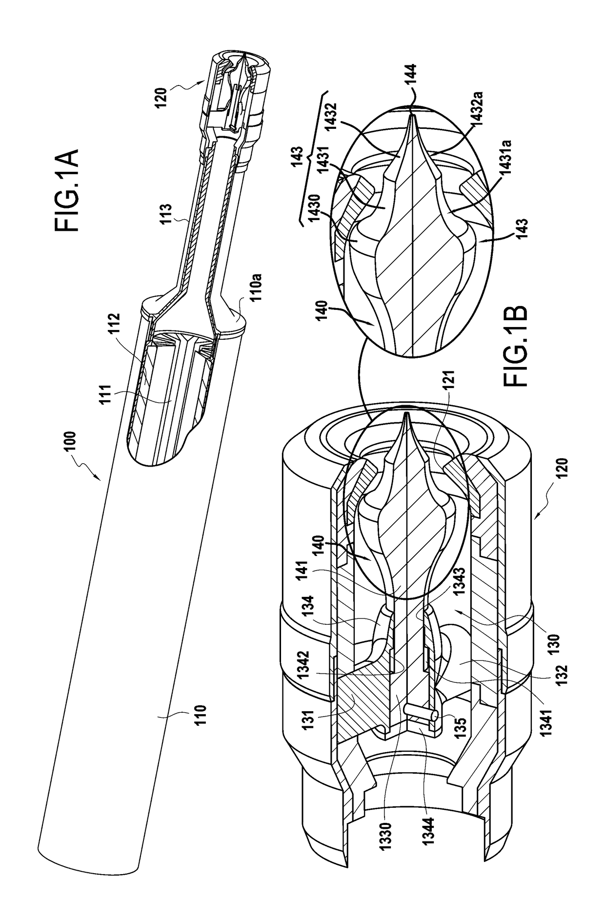 A device for modulating a gas ejection section