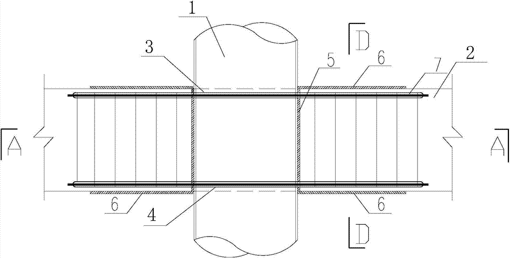 Prestressed connecting joint for concrete beam and circular steel pipe concrete column