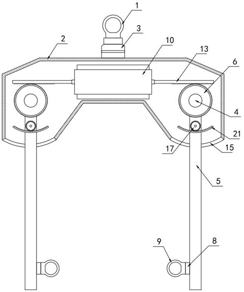 Lifting device for road construction