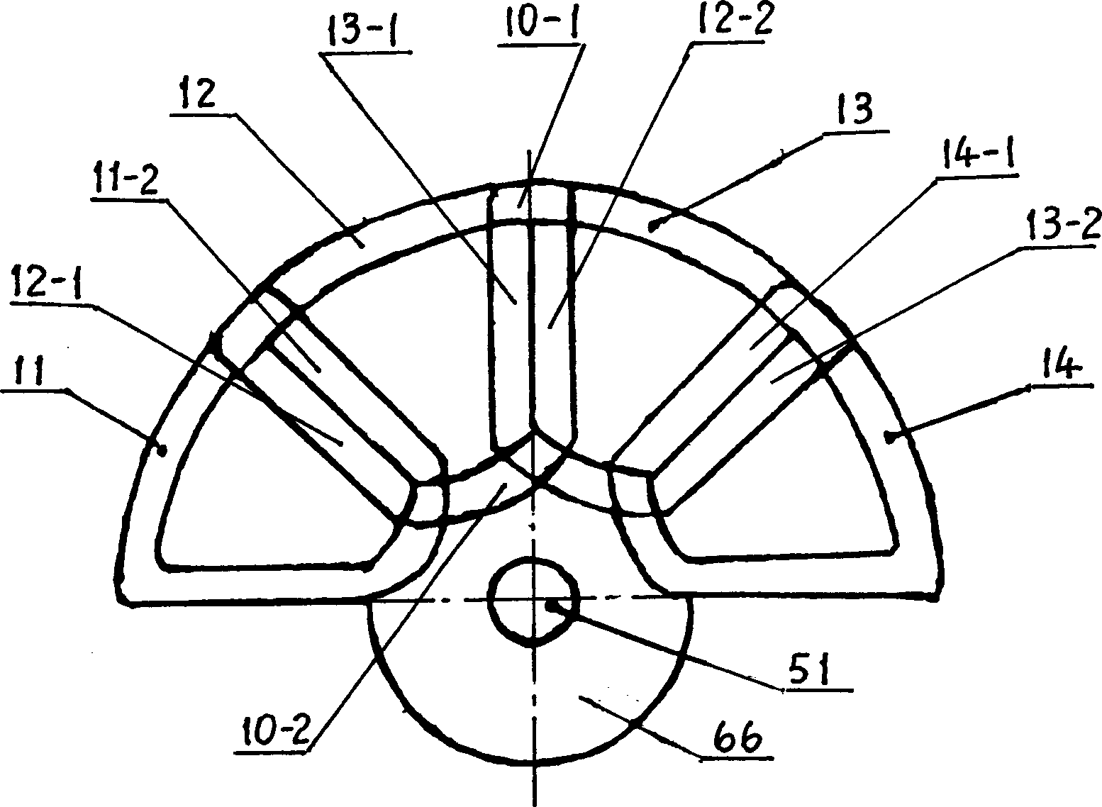 Flat permanent magnetic DC vibrating motor