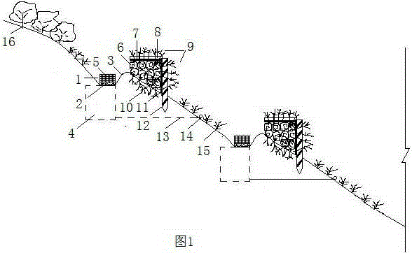 A rainwater collection and purification system for preventing rainwater erosion and soil erosion in mountains