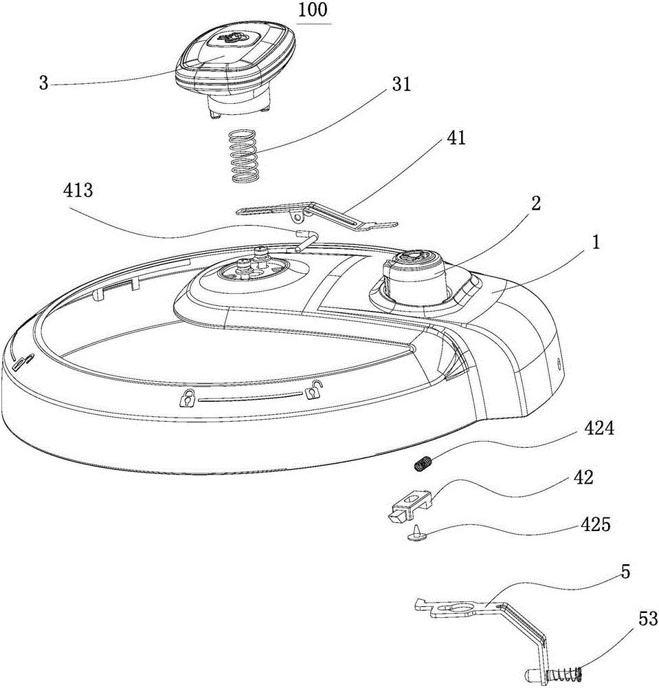 Lid for pressure cooker and pressure cooker with lid