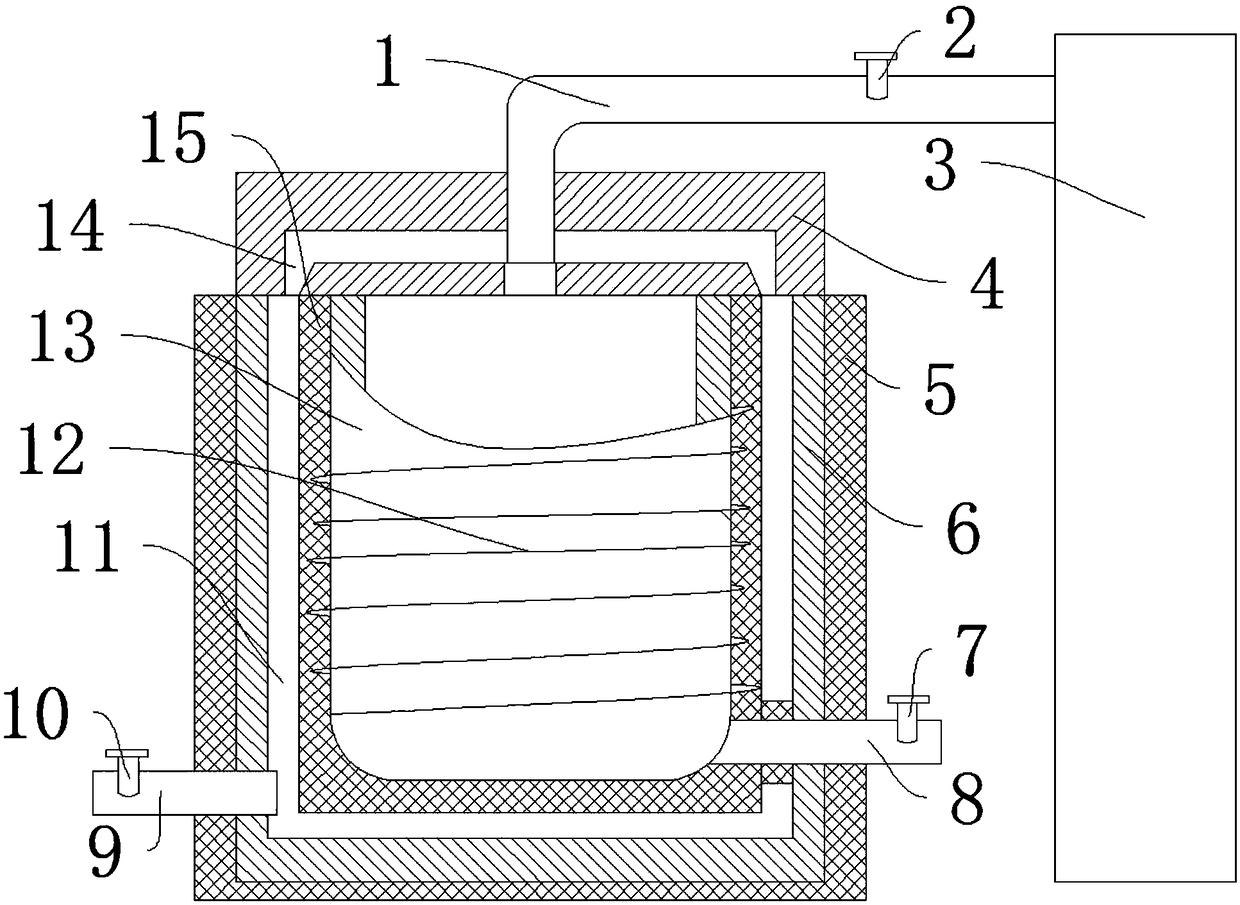 Resistance-type cyclic heating natural gas iron smelting furnace