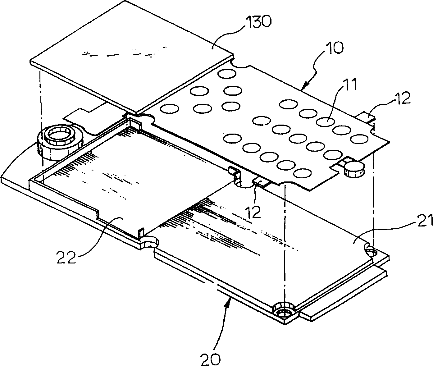 Earthing device for portable radio communication terminal