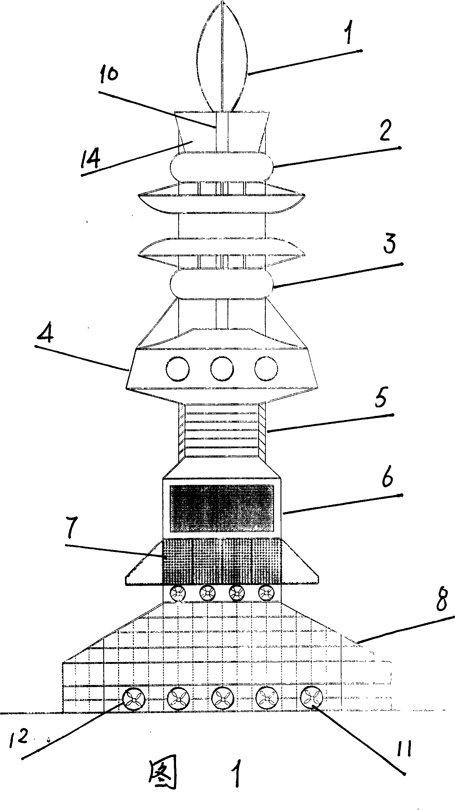 Intelligent combined power generation energy resource tower