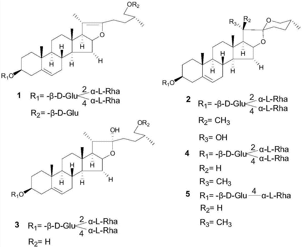 Steroidal saponin derivatives, and preparation method and application thereof