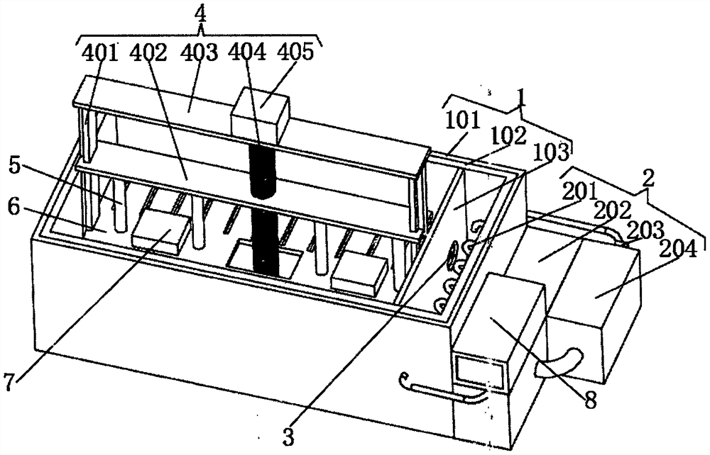 A refrigeration device for more precise control of the temperature of the oxidation tank in the aluminum industry