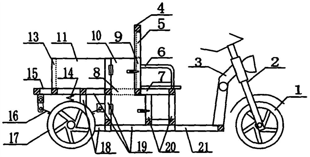 Passenger and freight dual-purpose low-speed electric vehicle