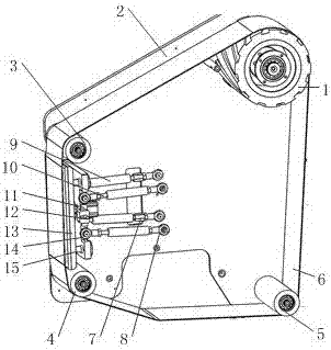 Two-DOF (degree of freedom) belt grinding unit attitude compensation device