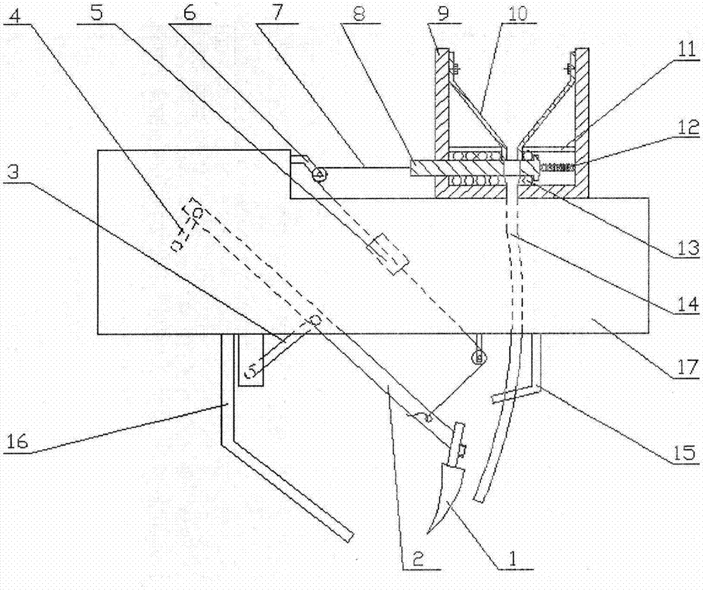 Hole-fertilization operating device for orchards