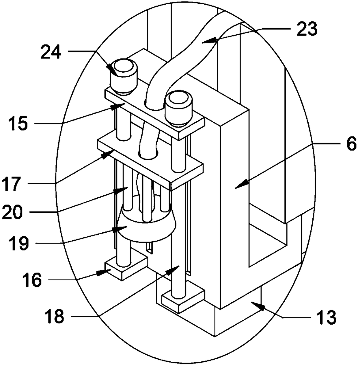 High-efficient scrap-removal pentahedron machining center