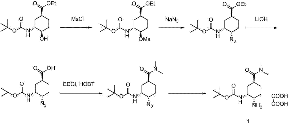 Synthesis method of edoxaban intermediate and intermediate product