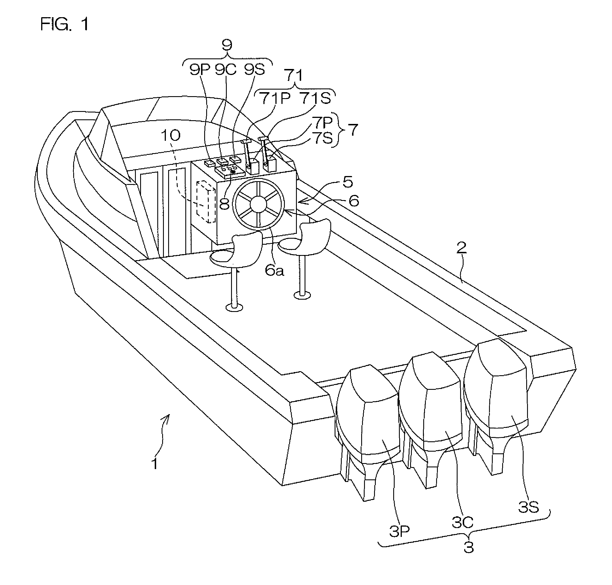 Marine vessel propulsion system and marine vessel