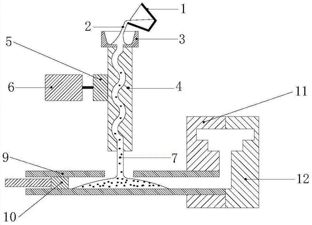 Method and device for manufacturing semi-solid metal by using serpentine vibration channel