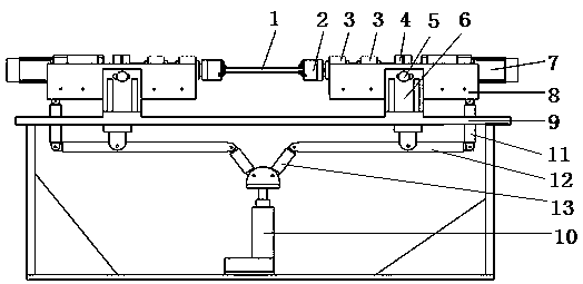 Axle tube part straightening device and process method