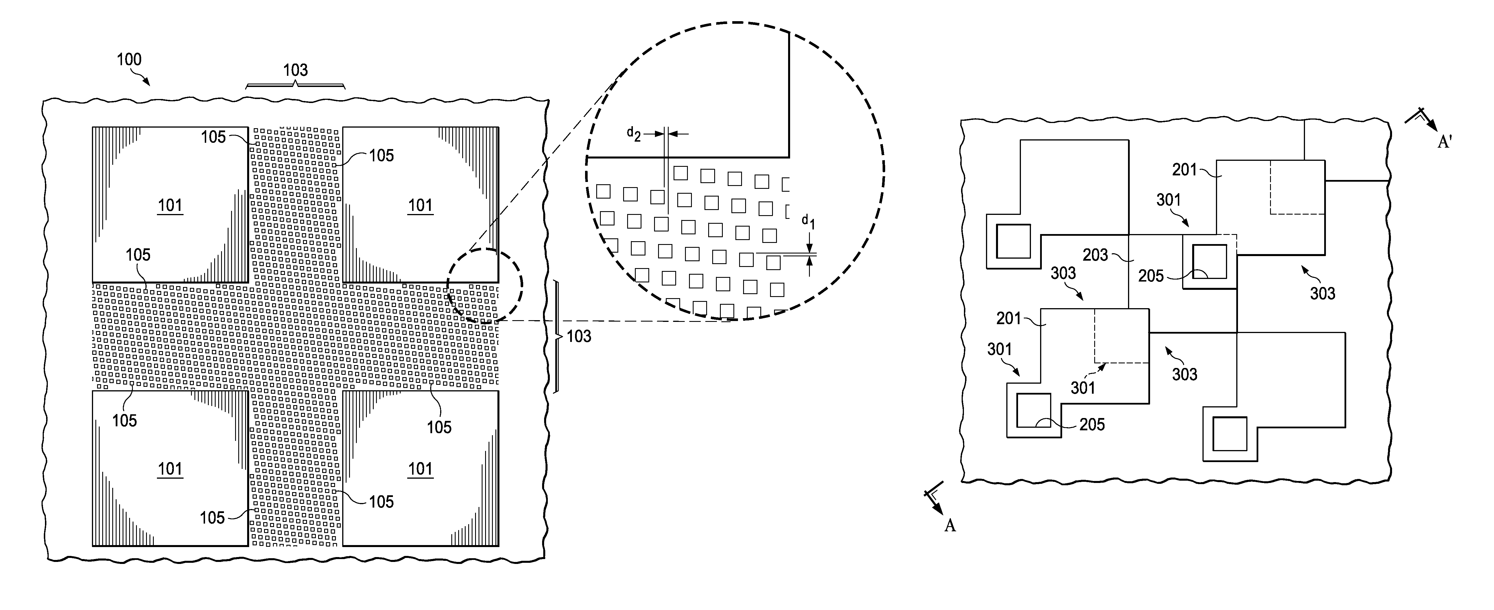 Scribe line metal structure