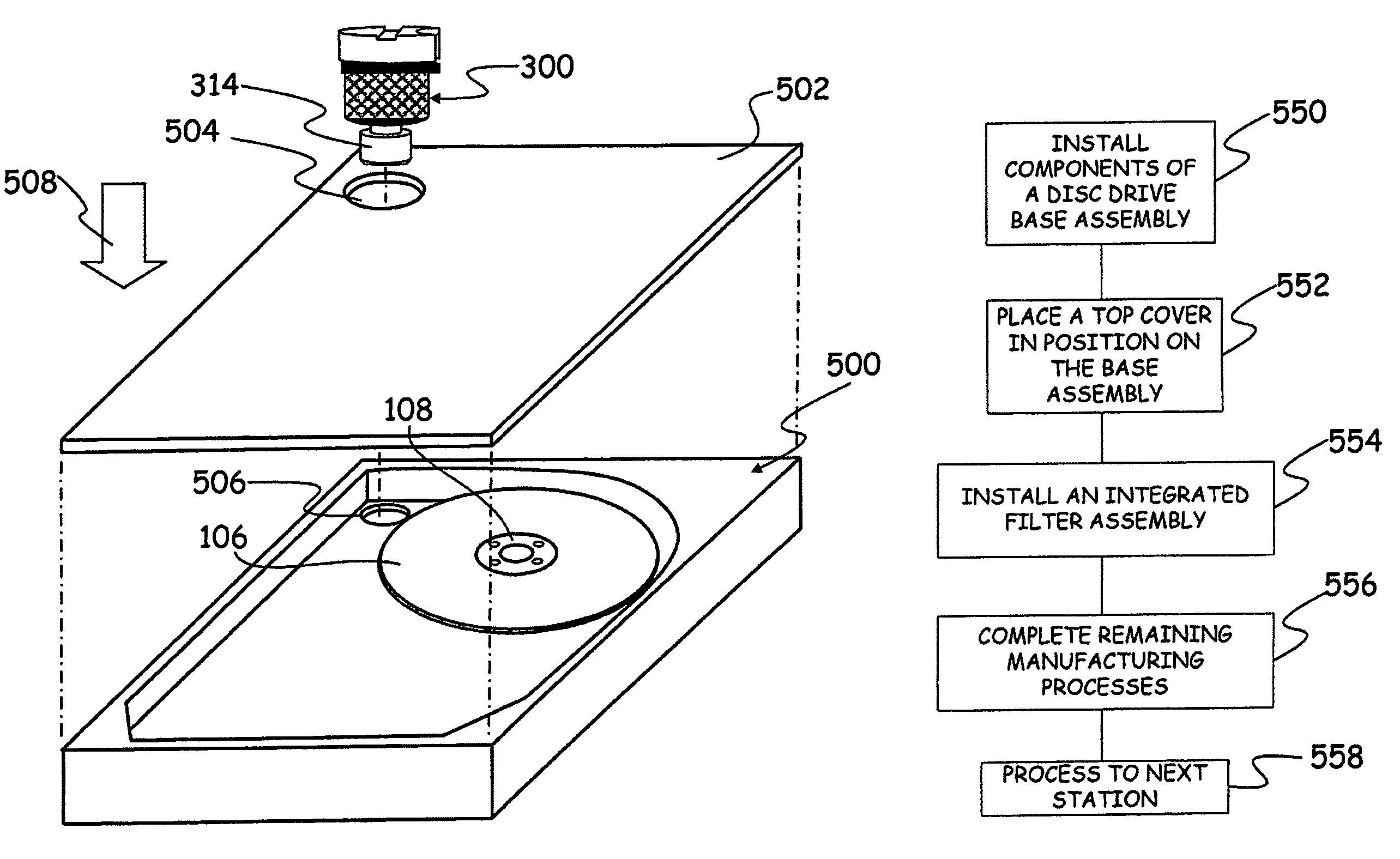 Integrated filter assembly