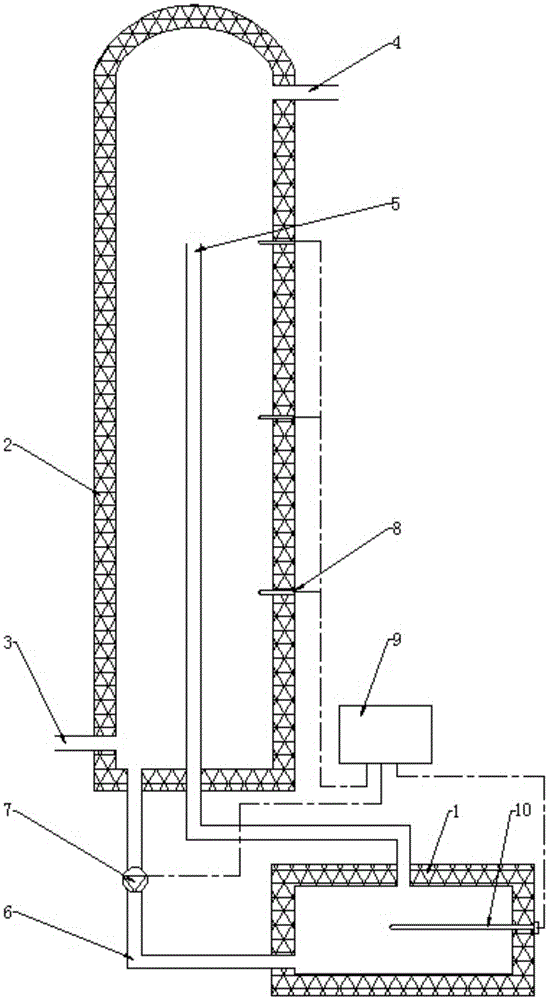 Water storage type independent stratified heating hot water device