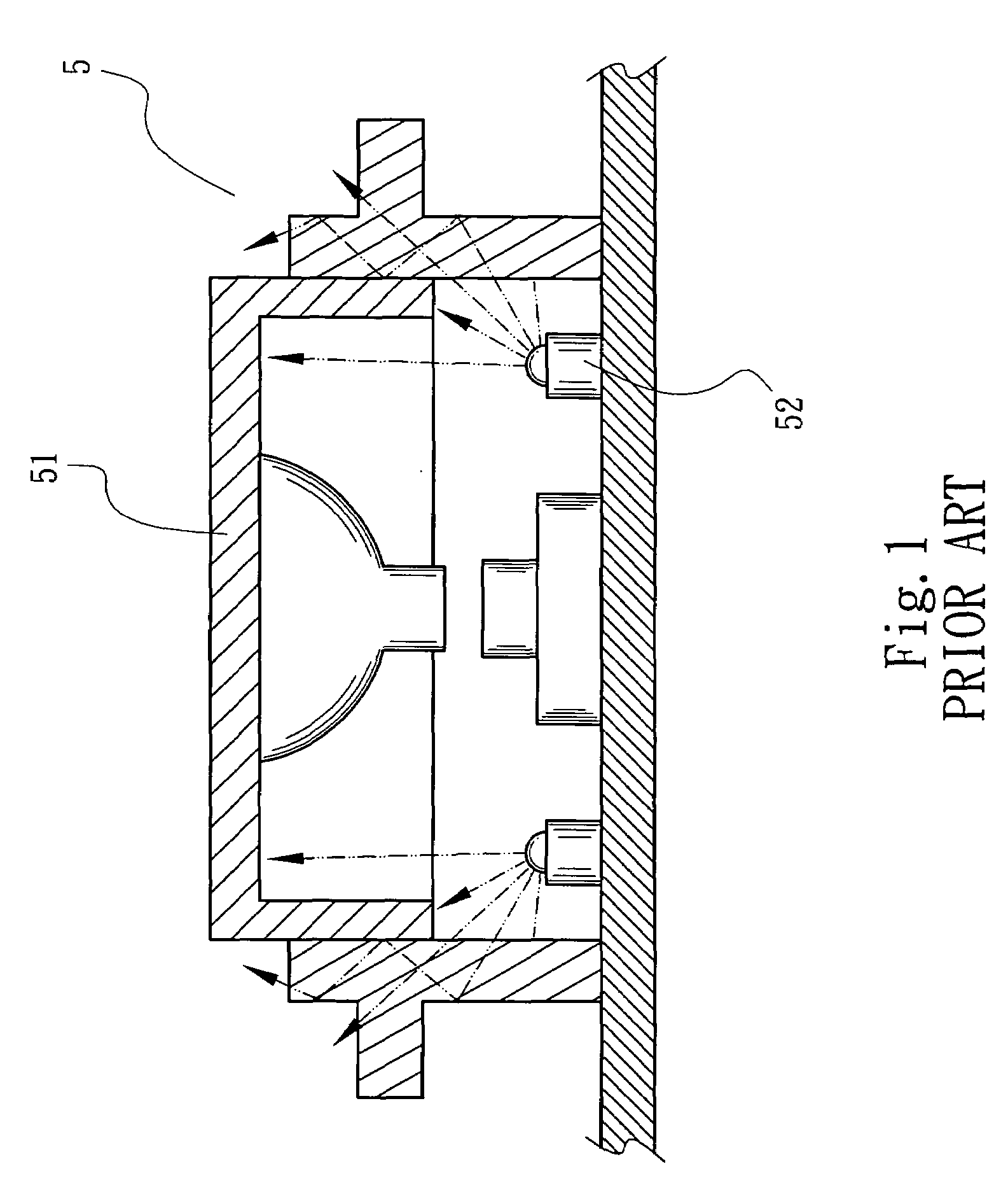 Light guide structure for a keyboard