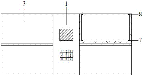 A double-sided lattice express cabinet