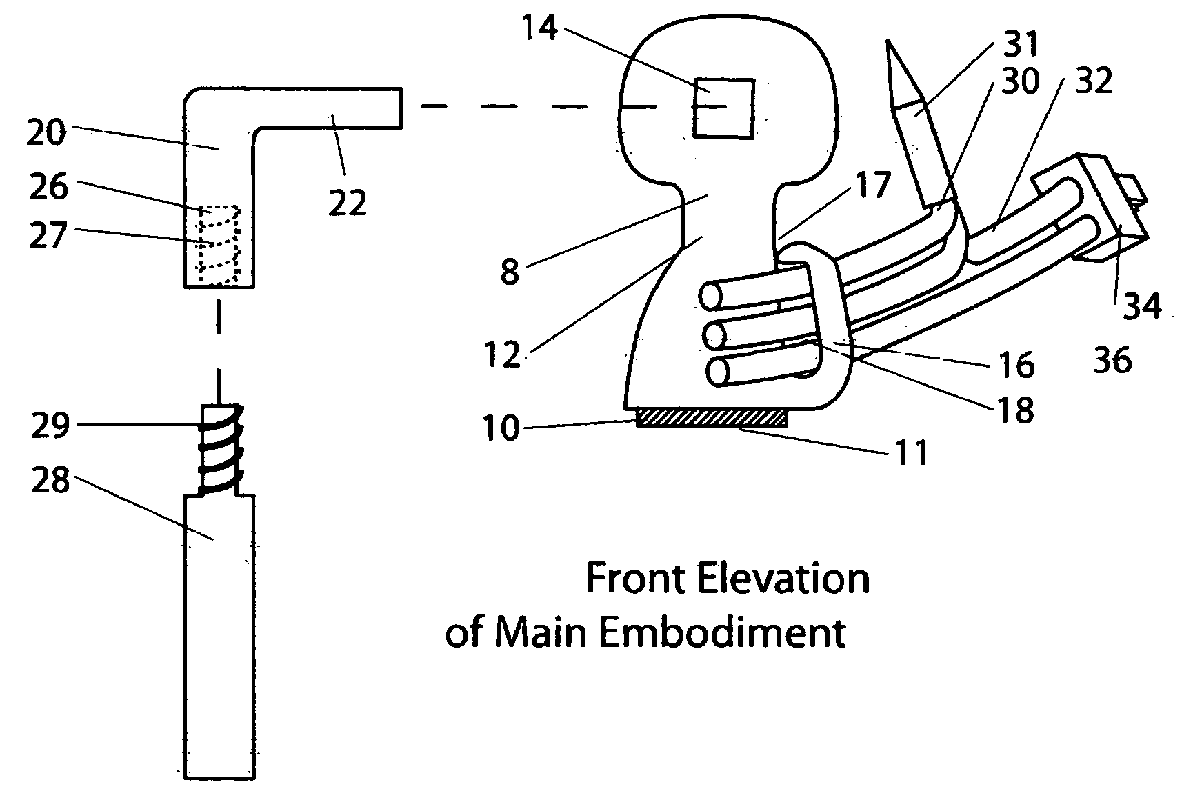 Remotely positionable and magnetically attachable securement device