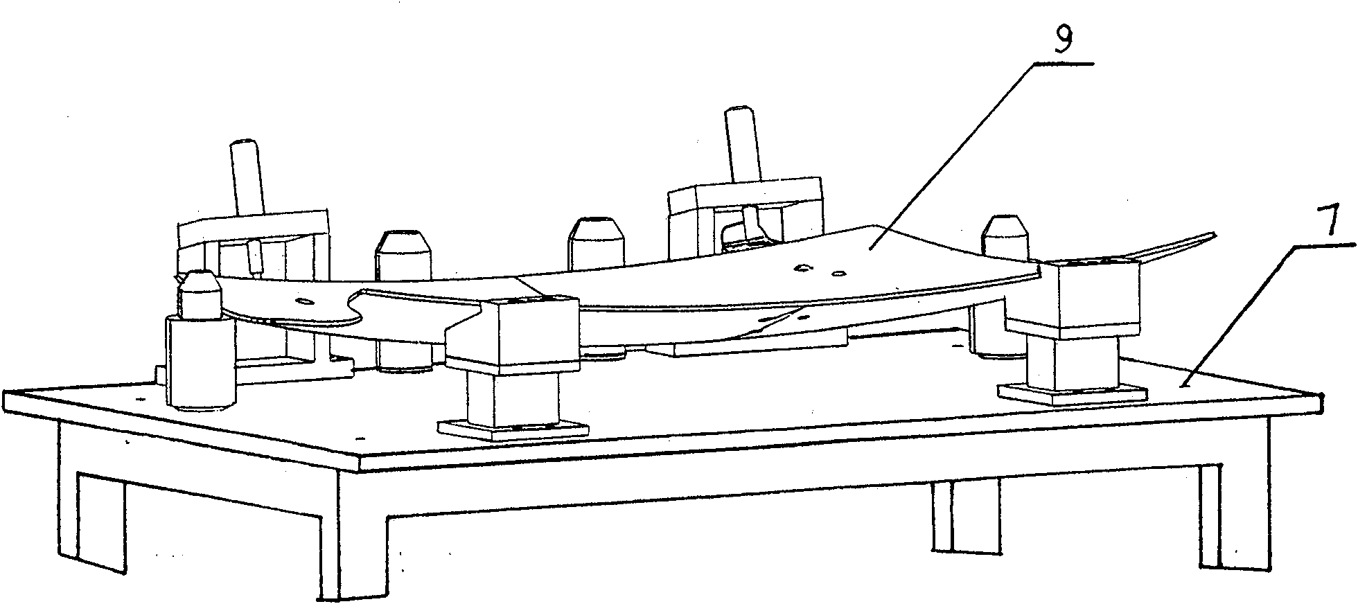 Split-assembling fixture of car backdoor