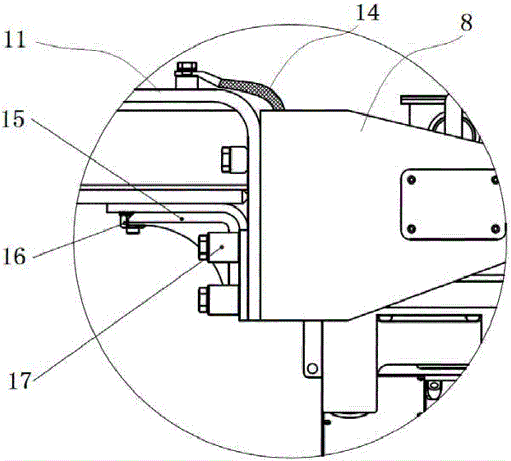 Bogie of net rail detecting vehicle