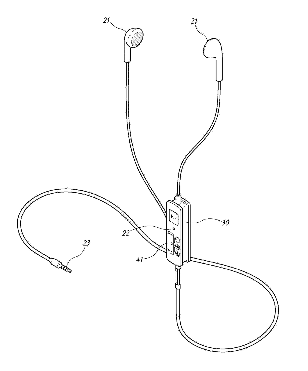 Voice signal return type earphone for smart device