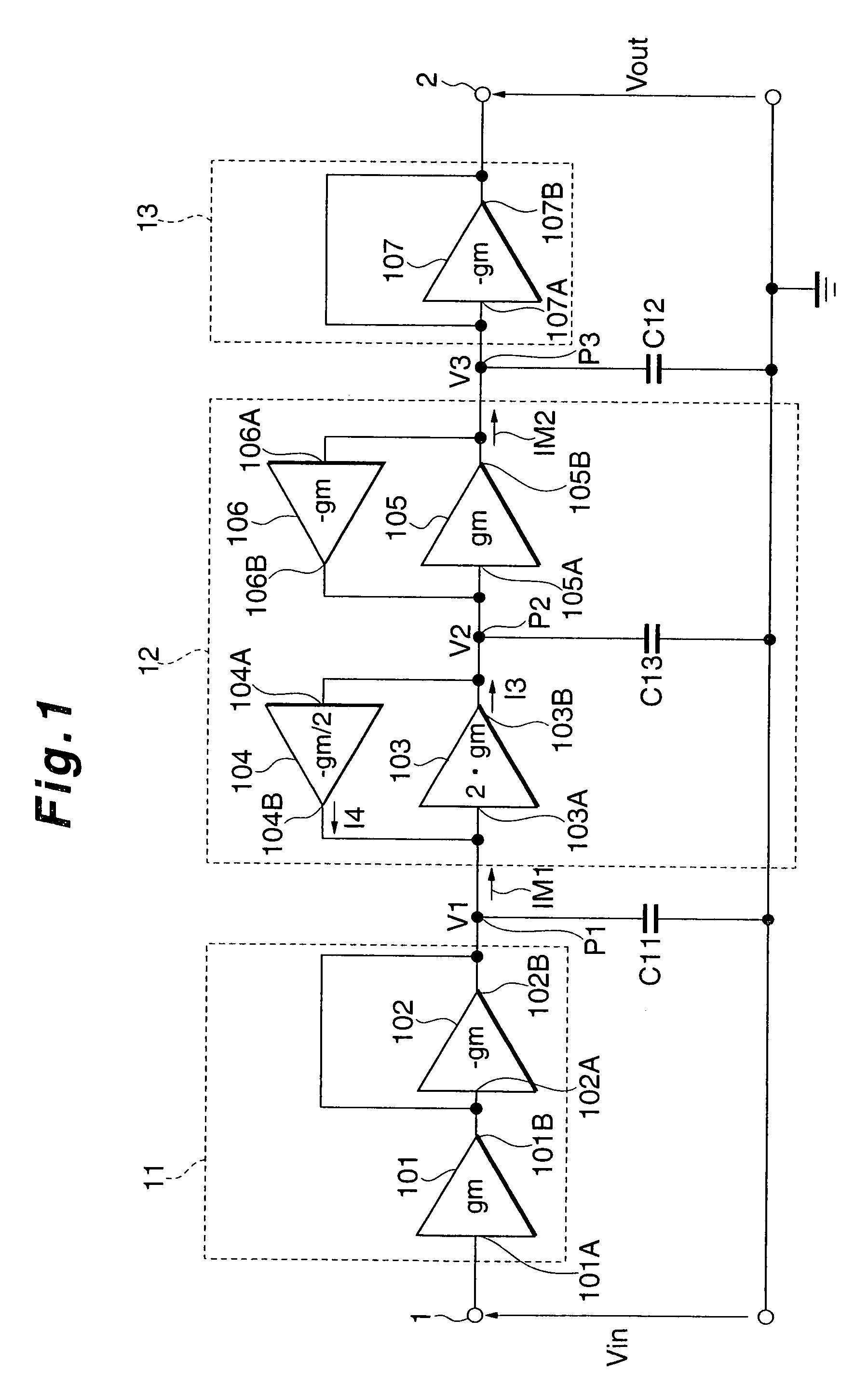 Active filter circuit with reduced noise