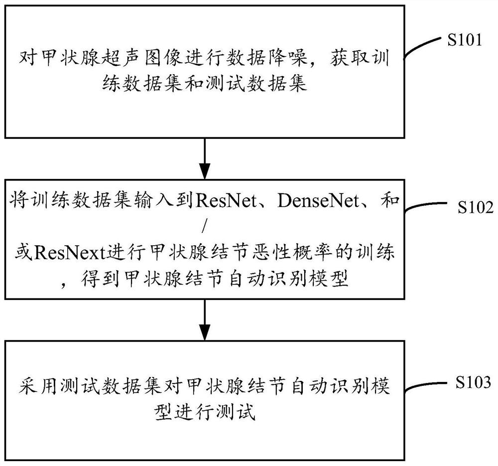 Thyroid nodule automatic identification model construction method, system and equipment