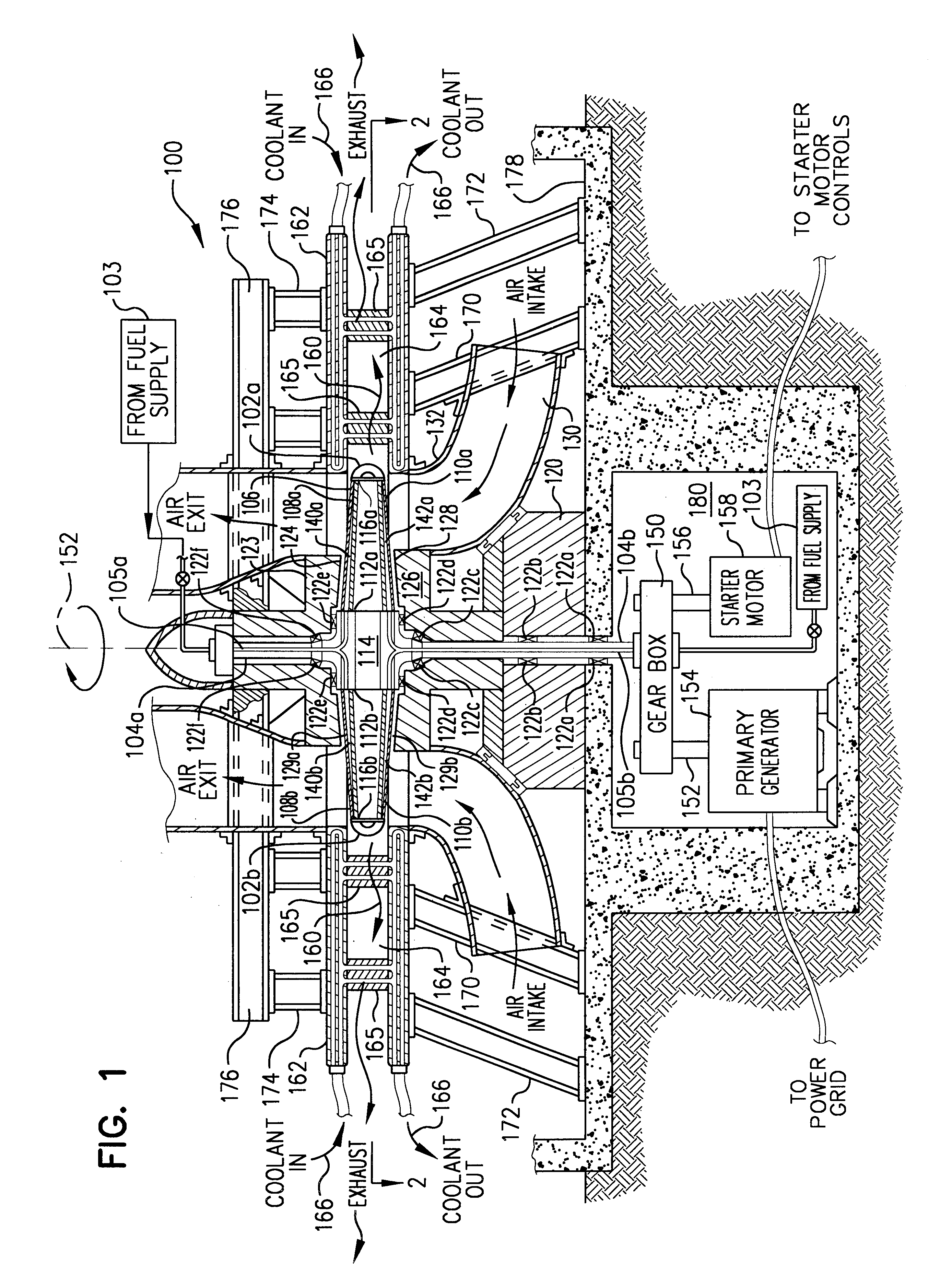 Apparatus for power generation with low drag rotor and ramjet assembly