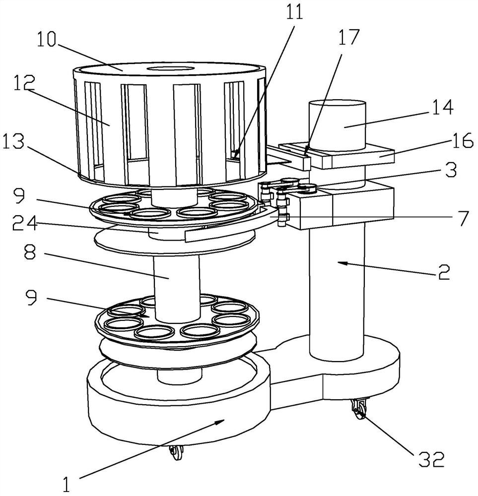 Finished yarn storage device for textile machinery