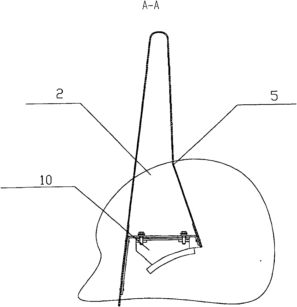 Pantograph flow guiding device of rail vehicle