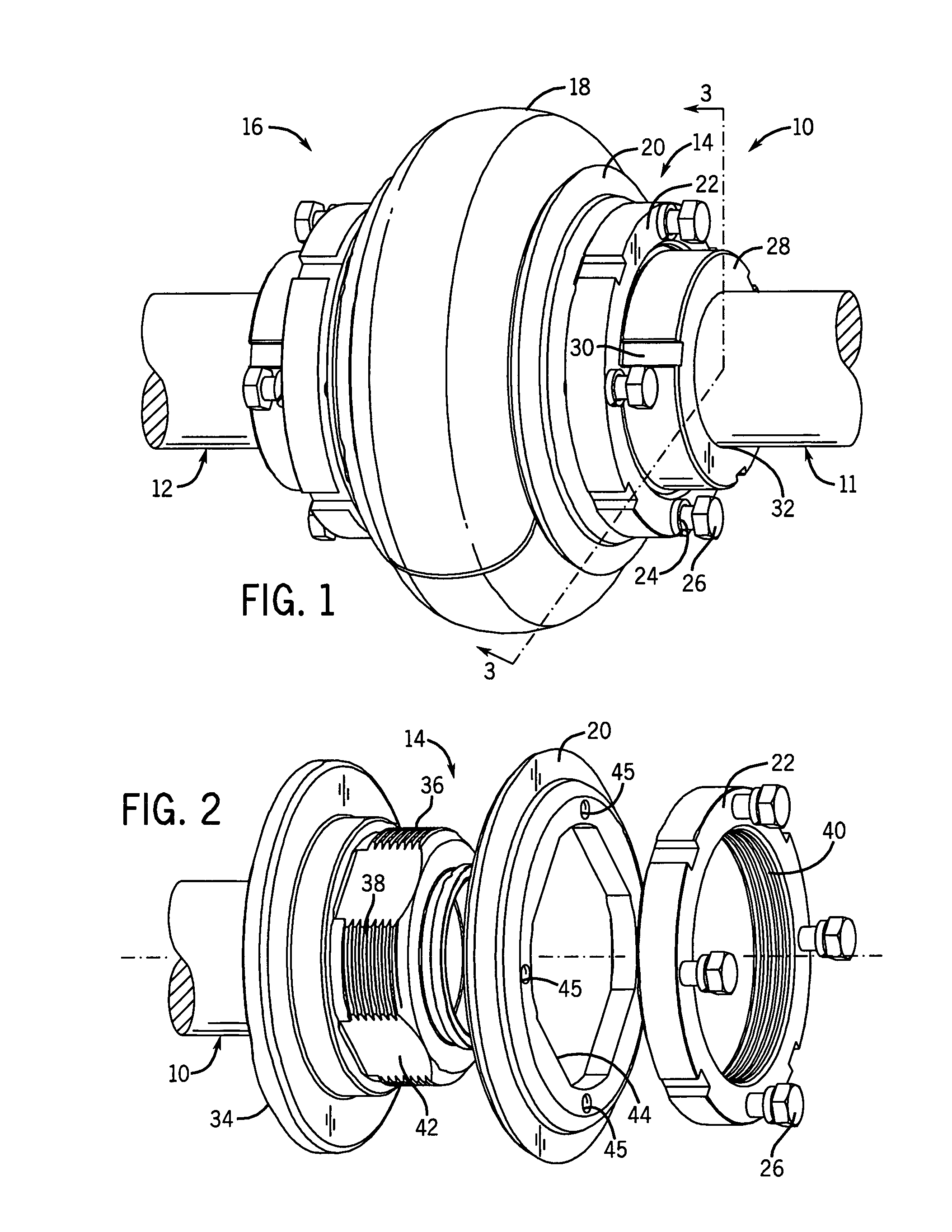 Flexible shaft coupling system and method