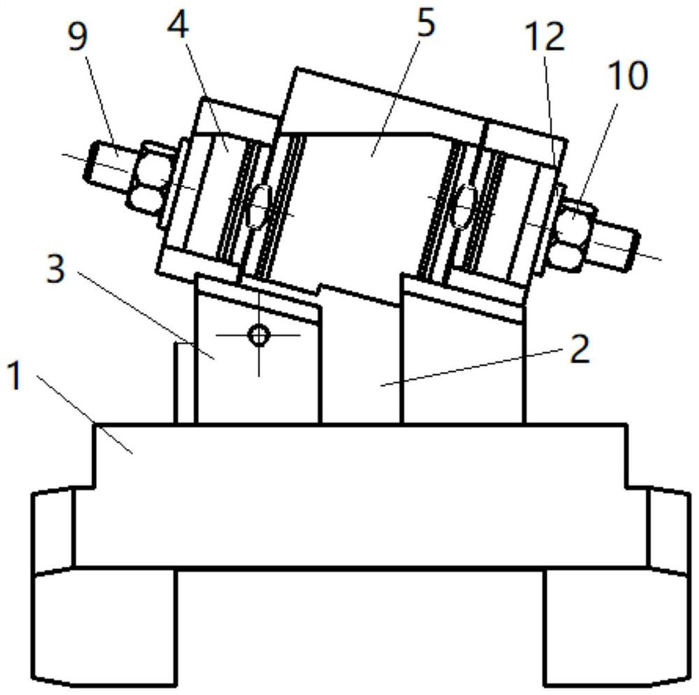 Grinding clamp for aviation turbine blade tenon