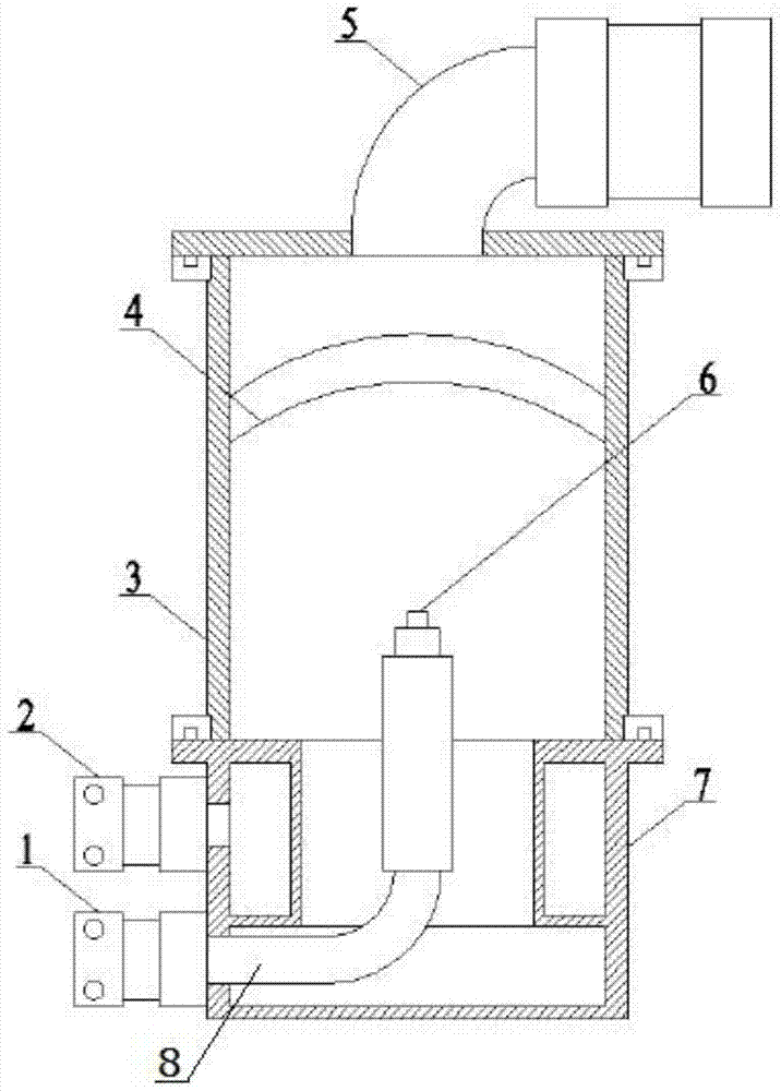 A circular air supply vertical foam generating device