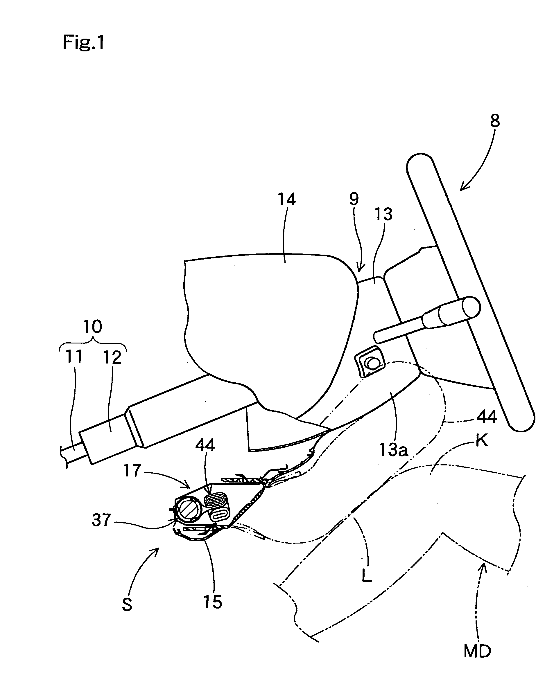 Knee protection airbag apparatus