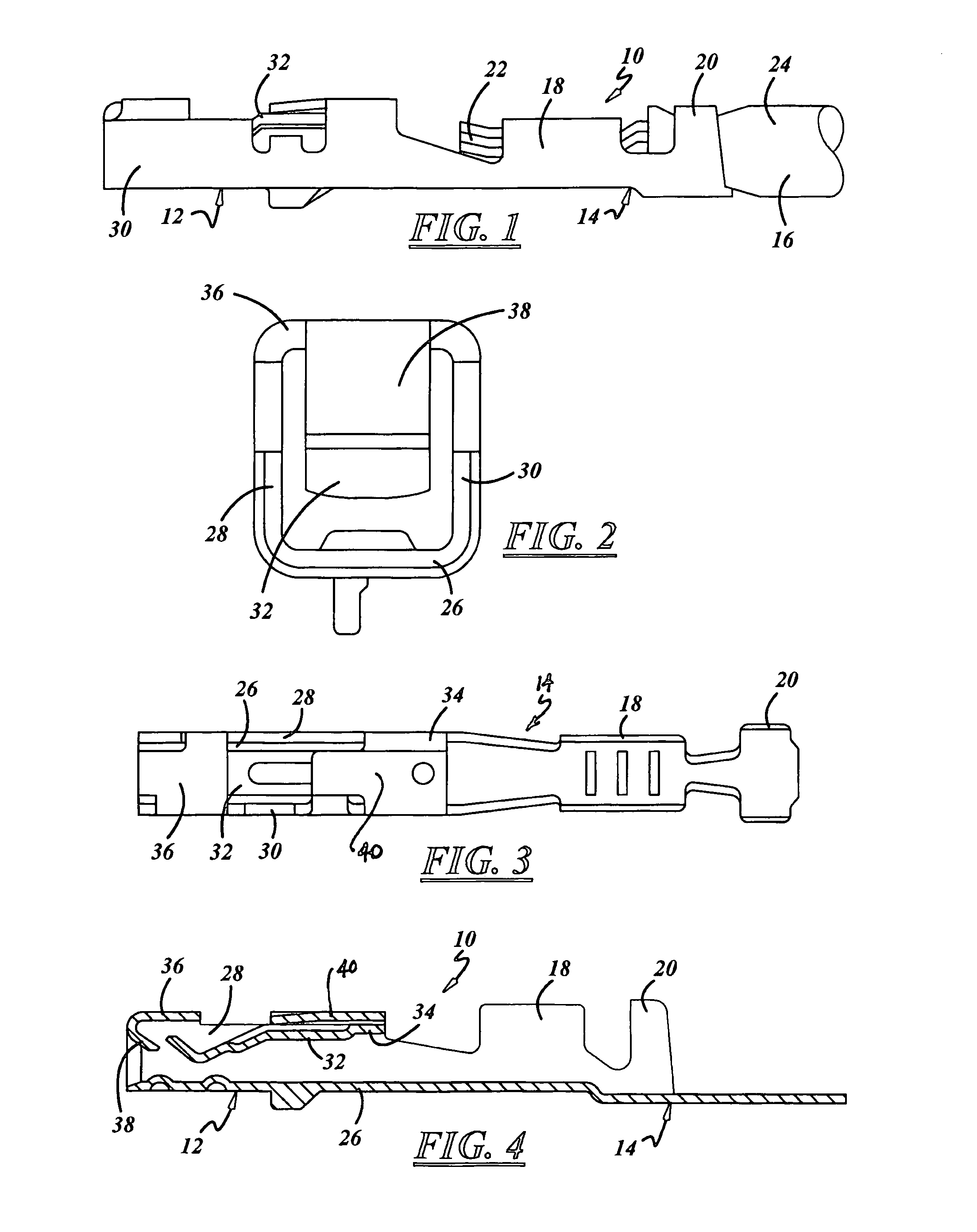 Method for manufacturing a series of electric terminals