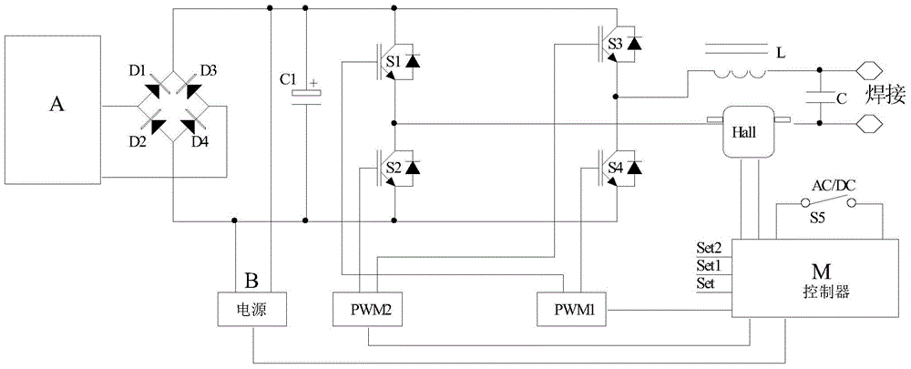 Novel DC/AC arc welding device