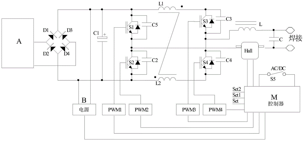 Novel DC/AC arc welding device