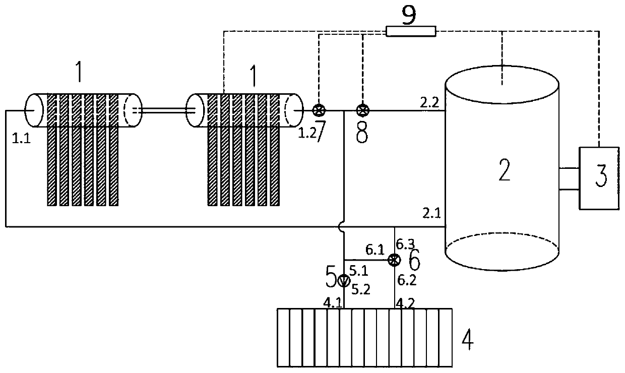 Dual-heat-storage intelligent water heating system based on heat storage type solar heat collectors