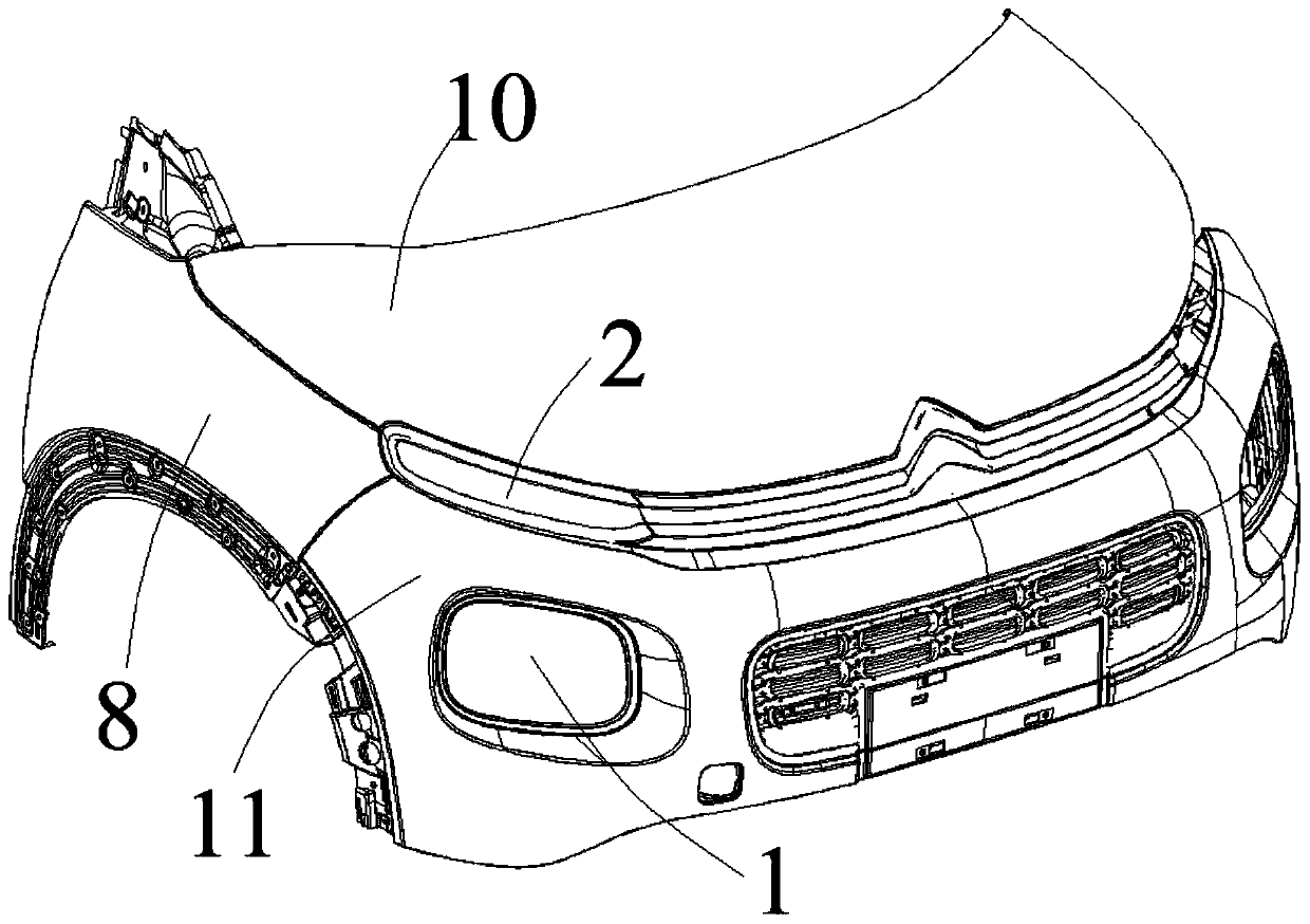 A car front face structure