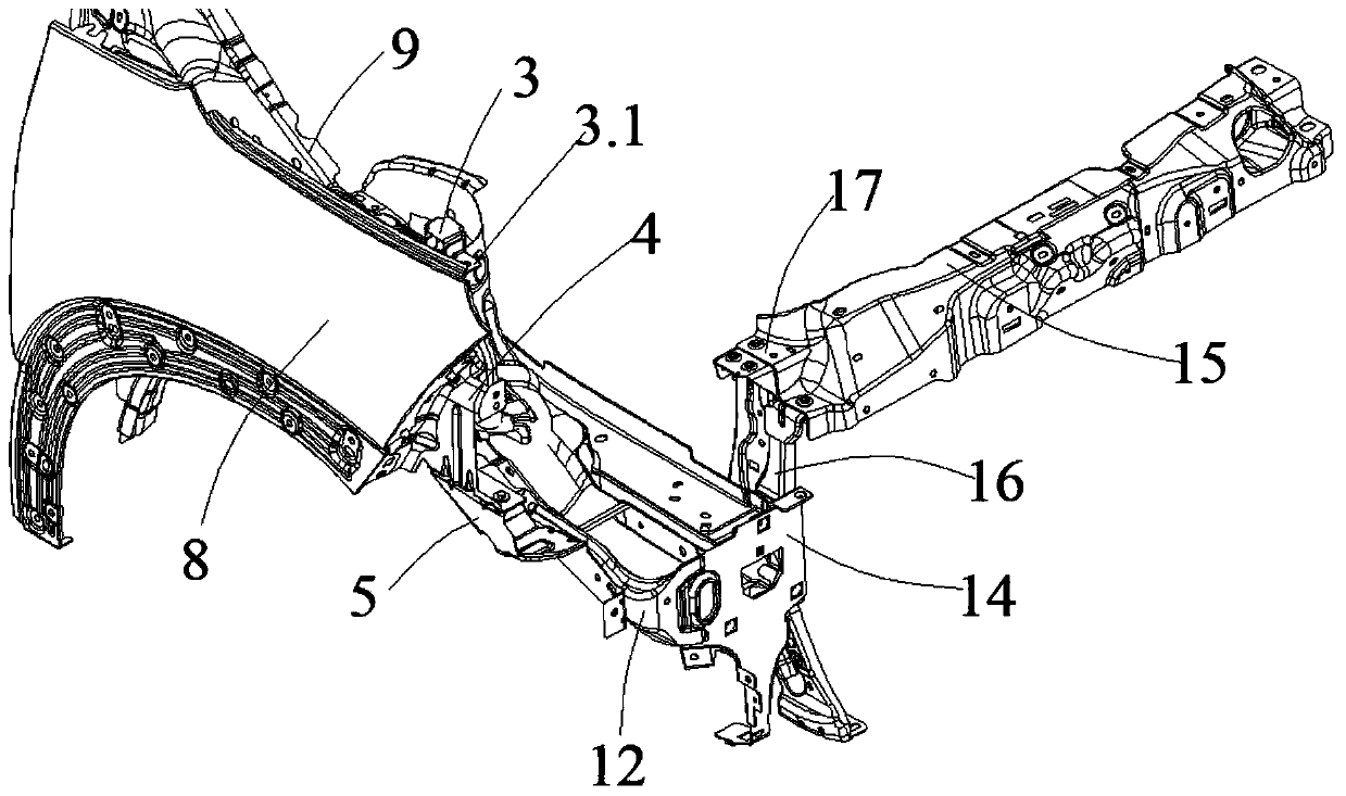 A car front face structure