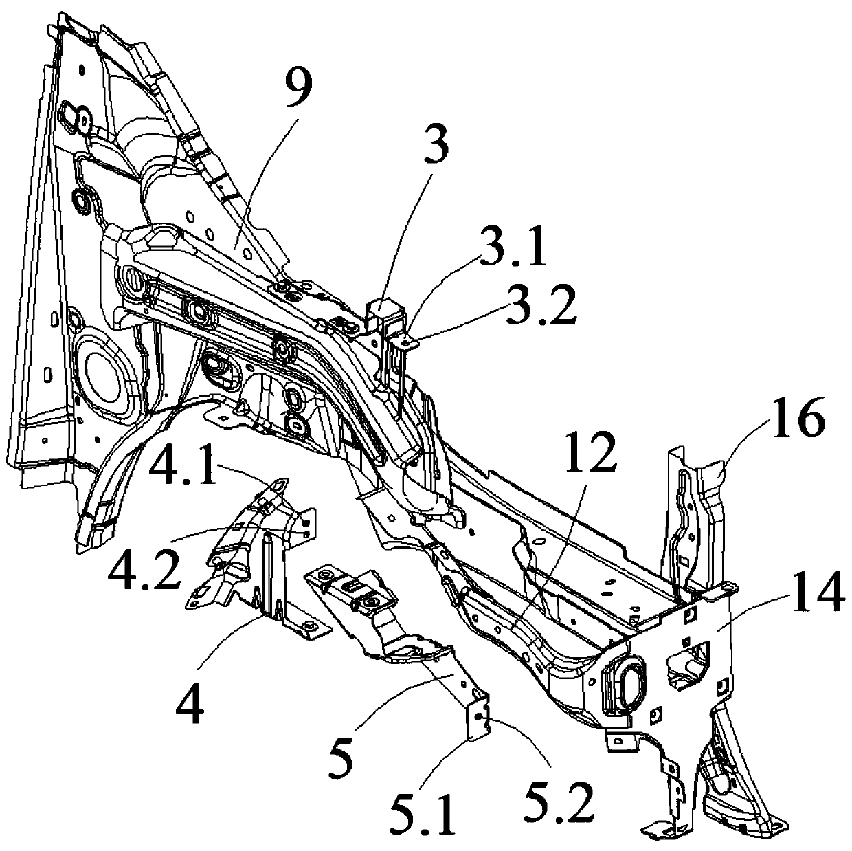 A car front face structure