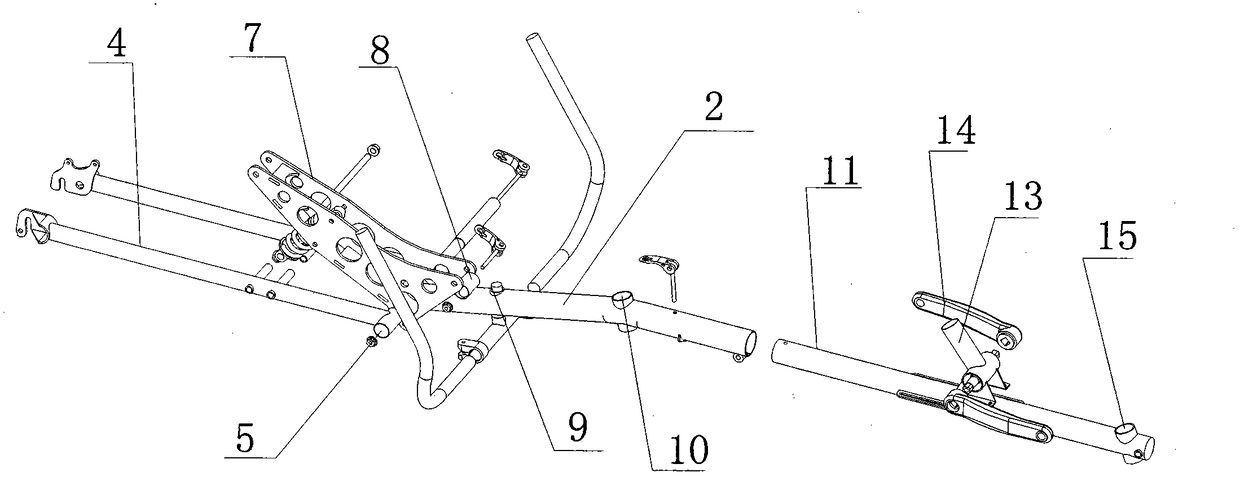 A detachable multifunctional lying car