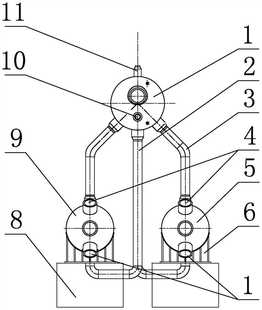 Steam generating device for high-power solar-thermal power station