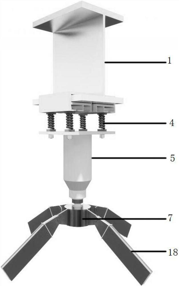 Urban rail elevated station rail-mounted area wind-resistant and quakeproof suspended ceiling structure and construction method